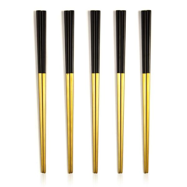 5 pair 304 stainless steel square chopsticks black gold silver japanese reusable chopsticks palillos chinos buguettes 9.2inch
5 pair 304 stainless steel square chopsticks black gold silver japanese reusable chopsticks palillos chinos buguettes 9.2inch