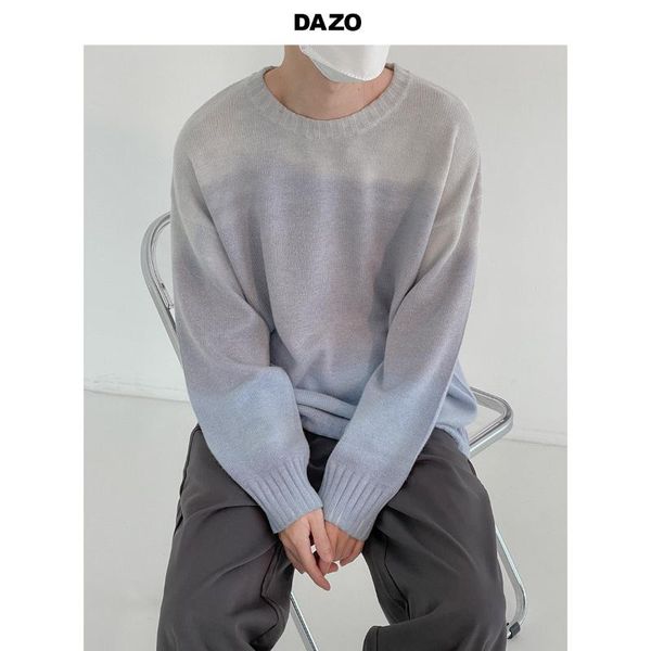 men's sweaters autumn tie-dye sweater ins knit simple casual personality senior loose round neck wild pullover, White;black
men's sweaters autumn tie-dye sweater ins knit simple casual personality senior loose round neck wild pullover, White;black