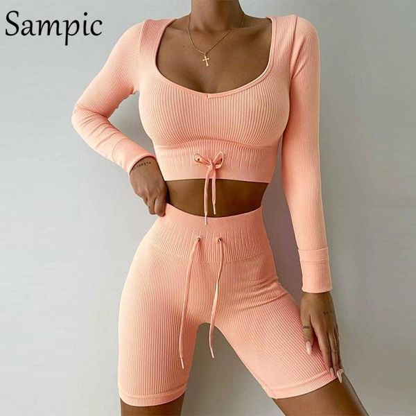 women's tracksuits sampic outfits ribber sport tracksuit women long sleeve shorts set 2021 skinny knitted and mini biker two piece, Gray
women's tracksuits sampic outfits ribber sport tracksuit women long sleeve shorts set 2021 skinny knitted and mini biker two piece, Gray