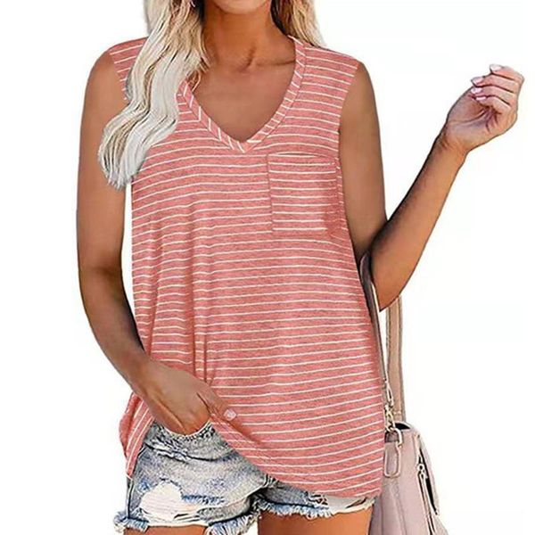 women's t-shirt tshirt women 2021 printed stripe vest frock fashion clothing, White
women's t-shirt tshirt women 2021 printed stripe vest frock fashion clothing, White