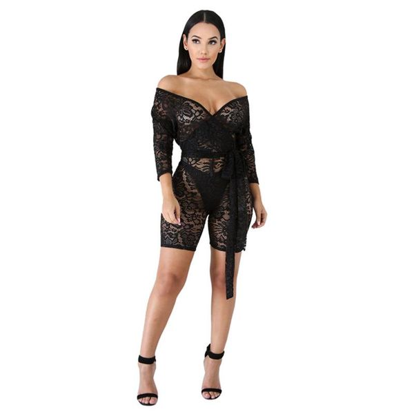 women's jumpsuits & rompers women 's transparent bandage deep v-neck lace romper club playsuits solid polyester, Black;white
women's jumpsuits & rompers women 's transparent bandage deep v-neck lace romper club playsuits solid polyester, Black;white