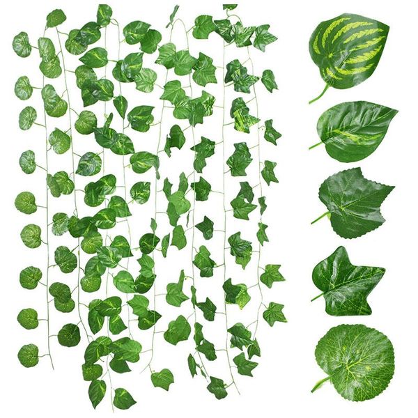 230cm artificial ivy leaf plants green leaves vine garland diy wall hanging decor home garden supplies wedding party decoration
230cm artificial ivy leaf plants green leaves vine garland diy wall hanging decor home garden supplies wedding party decoration