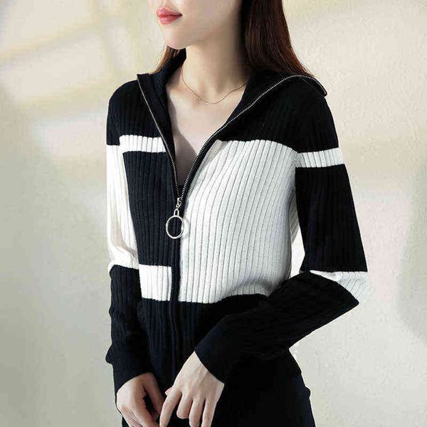 sweaters women's plus size knit autumn fashion knitted woollen zipper splicing warm cardigan jumper jerseys sweater woman 211117, White
sweaters women's plus size knit autumn fashion knitted woollen zipper splicing warm cardigan jumper jerseys sweater woman 211117, White