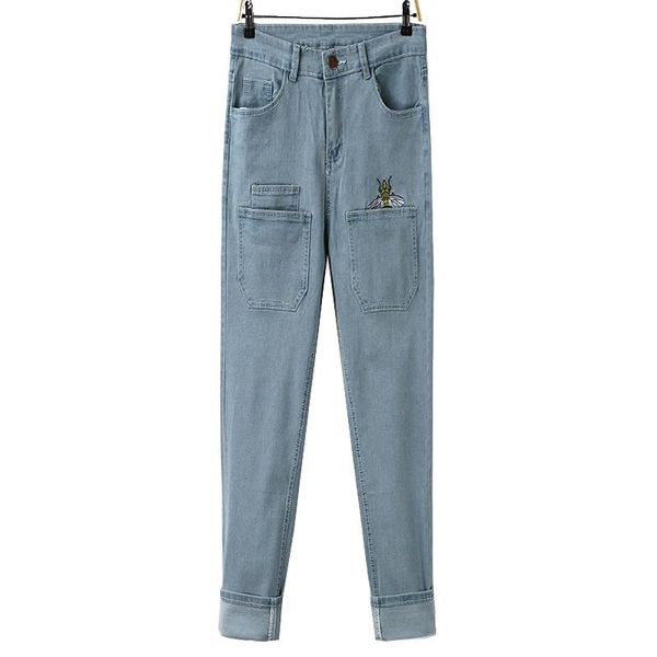 women's jeans 2021 sale mujer women high waist button regular straight softener full length weight casual animal zipper light, Blue
women's jeans 2021 sale mujer women high waist button regular straight softener full length weight casual animal zipper light, Blue
