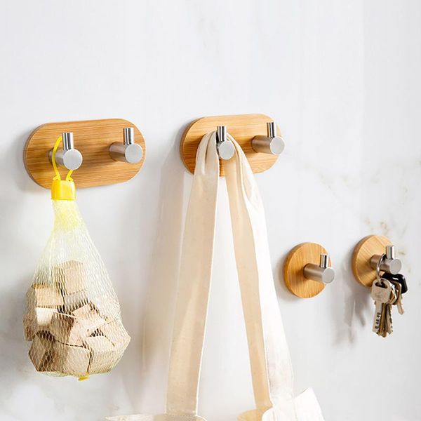 1pc/2pc stainless steel hook adhesive bamboo hooks clothes bag keys hangers coat rack kitchen living room wall door wood hook
1pc/2pc stainless steel hook adhesive bamboo hooks clothes bag keys hangers coat rack kitchen living room wall door wood hook
