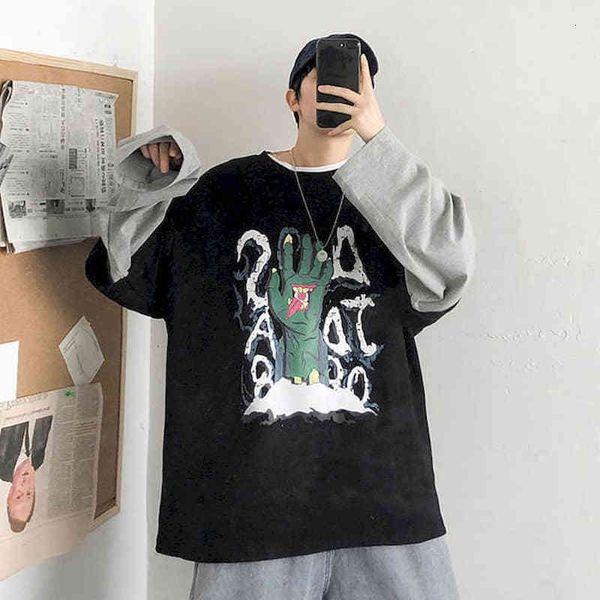 long sleeve of two fake men's shirt ins harajuku bf style retro trend drop student clothes autumn 2sqm, White;black
long sleeve of two fake men's shirt ins harajuku bf style retro trend drop student clothes autumn 2sqm, White;black
