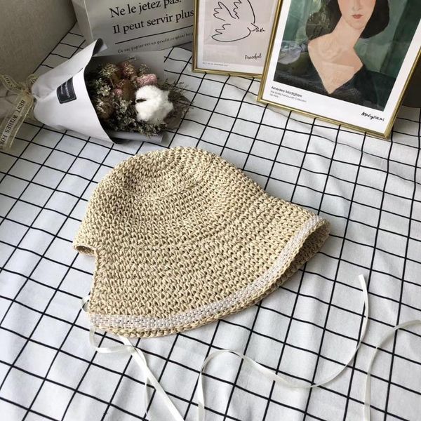 wide brim hats pearl short eaves folding rafi straw hat korean version of the women's beach fresh sen small edge sun protection summer, Blue;gray
wide brim hats pearl short eaves folding rafi straw hat korean version of the women's beach fresh sen small edge sun protection summer, Blue;gray