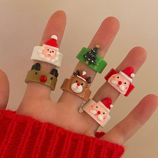 cluster rings christmas cartoon santa hat elk for women cute fashion harajuku tree charms 90s aesthetic gift jewelry, Golden;silver
cluster rings christmas cartoon santa hat elk for women cute fashion harajuku tree charms 90s aesthetic gift jewelry, Golden;silver