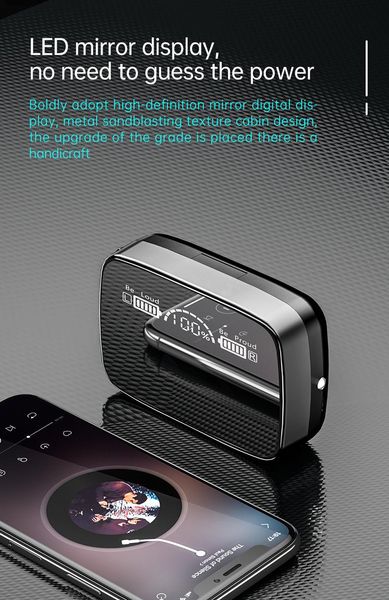 hubs the m9-16 private model tws wireless bluetooth headset binaural game noise reduction large screen mini earbuds
hubs the m9-16 private model tws wireless bluetooth headset binaural game noise reduction large screen mini earbuds