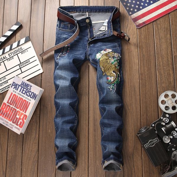 2021 new straight ny men homme pleated biker men's slim fit brand designer denim trousers distressed 2ufc, Blue
2021 new straight ny men homme pleated biker men's slim fit brand designer denim trousers distressed 2ufc, Blue
