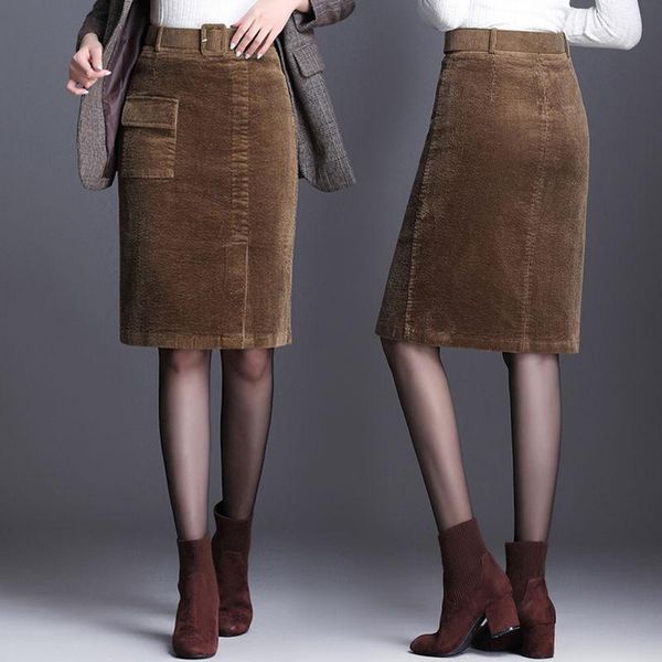 skirts 2021 autumn winter women brown black corduroy skirt elegant belt split middle long a line plus size 4xl y423
skirts 2021 autumn winter women brown black corduroy skirt elegant belt split middle long a line plus size 4xl y423