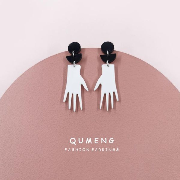 dangle & chandelier 2021 trendy acrylic white palm hand punk gesture pendant women's earrings cute girls yiwu jewelry wholesale, Silver
dangle & chandelier 2021 trendy acrylic white palm hand punk gesture pendant women's earrings cute girls yiwu jewelry wholesale, Silver