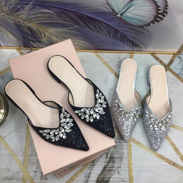 slippers ollymurs shoes woman pointed toes flats crystal bingbling slip-ons mules zapatos de mujer, Black
slippers ollymurs shoes woman pointed toes flats crystal bingbling slip-ons mules zapatos de mujer, Black