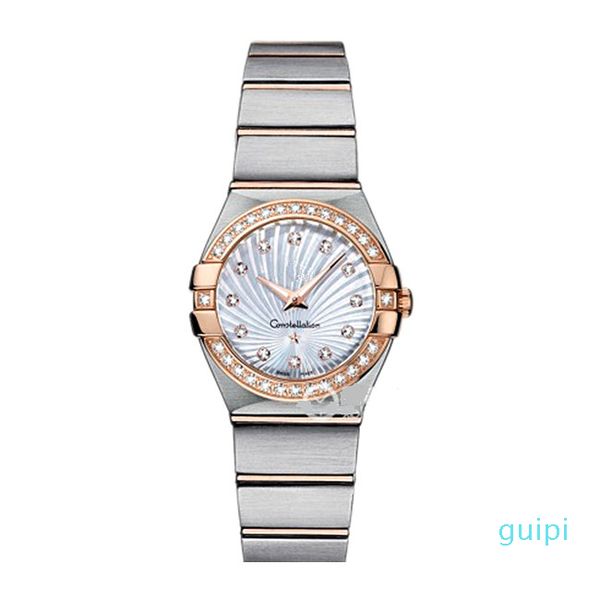 women dress watches 28mm elegant stainless steel rose gold watches fashion lady rhinestone quartz wristwatches, Slivery;brown
women dress watches 28mm elegant stainless steel rose gold watches fashion lady rhinestone quartz wristwatches, Slivery;brown