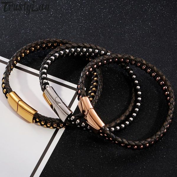 tennis fashion male jewelry accessories double chain stainless steel leather bracelet men with magnetic clasp finished birthday gifts, Golden;silver
tennis fashion male jewelry accessories double chain stainless steel leather bracelet men with magnetic clasp finished birthday gifts, Golden;silver
