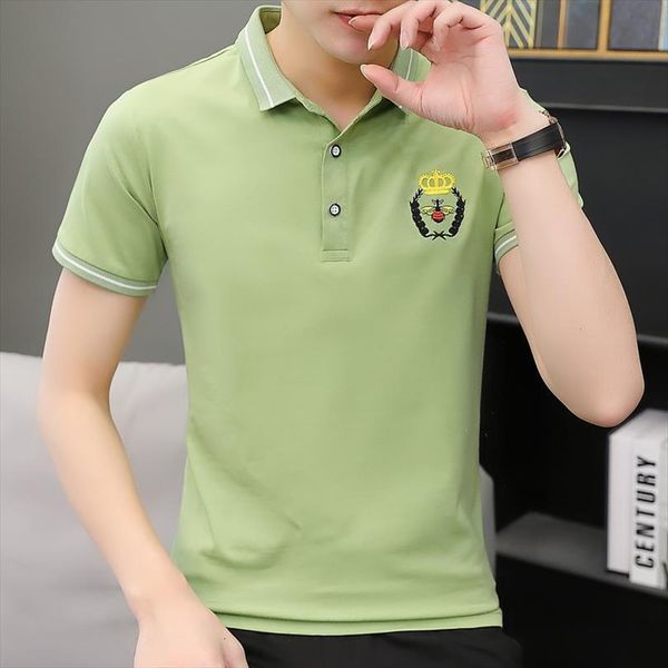 shirt fashion cotton embroidery men polos bee business casual summer short sleeved brand, White;black
shirt fashion cotton embroidery men polos bee business casual summer short sleeved brand, White;black