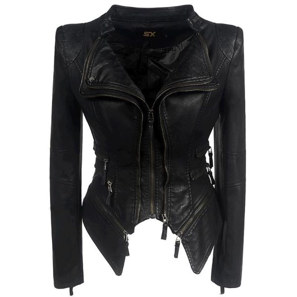 women's leather & faux sx autumn winter casual short snake scale pu jacket zipper vintage motocycle black coats
women's leather & faux sx autumn winter casual short snake scale pu jacket zipper vintage motocycle black coats