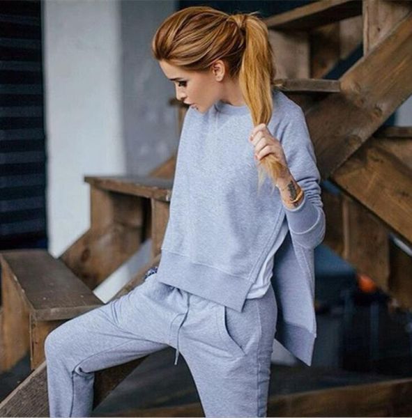 solid lace up furcation suit set 2021 women tracksuit two-piece sport style outfit jogging sweatshirt fitness lounge sportwear, Gray
solid lace up furcation suit set 2021 women tracksuit two-piece sport style outfit jogging sweatshirt fitness lounge sportwear, Gray
