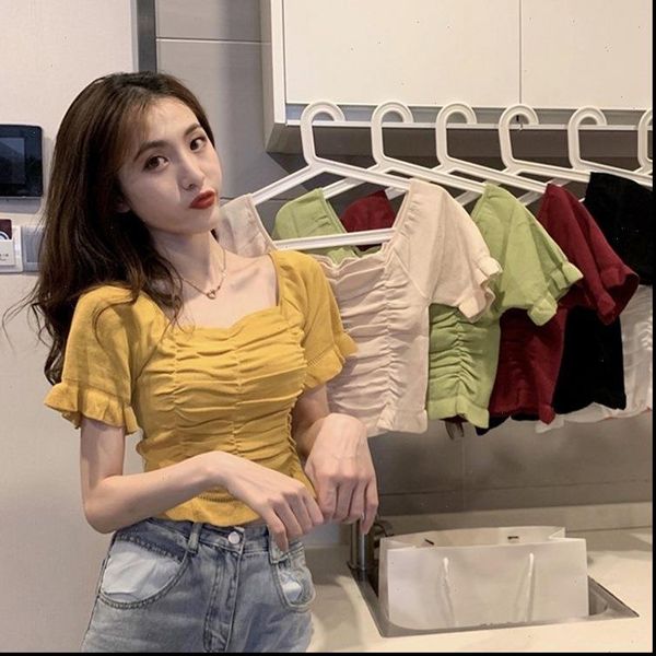 summer 2021 new retro french short with exposed collarbone careful machine slim short sleeve knit women, White
summer 2021 new retro french short with exposed collarbone careful machine slim short sleeve knit women, White