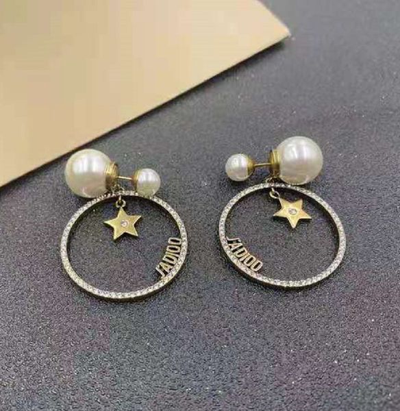 aaa designer jewelry pearl letter earrings for women fashion simple earrings around stars, Silver
aaa designer jewelry pearl letter earrings for women fashion simple earrings around stars, Silver