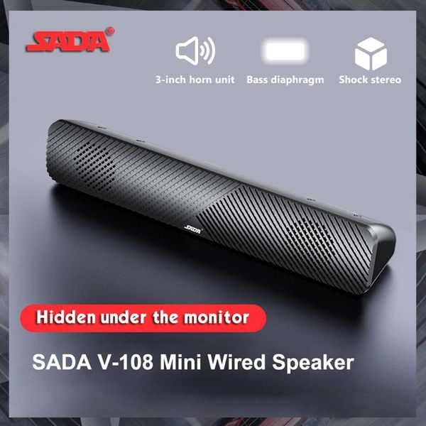 mini speakers sada v-108 3.5mm wired speaker usb powered computer sound box plug and play 3w subwoofer soundbar enhanced bass
mini speakers sada v-108 3.5mm wired speaker usb powered computer sound box plug and play 3w subwoofer soundbar enhanced bass