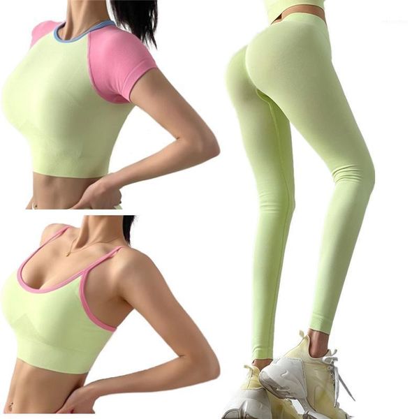 yoga outfit seamless women set workout sportswear gym clothing fitness short sleeve crop high waist leggings suits 3/2/1pcs
yoga outfit seamless women set workout sportswear gym clothing fitness short sleeve crop high waist leggings suits 3/2/1pcs