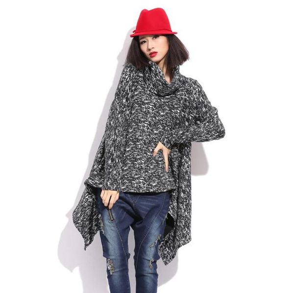 women's wool & blends and autumn europe the united states irregular big high collar plus cashmere personality long sleeves large size c, Black
women's wool & blends and autumn europe the united states irregular big high collar plus cashmere personality long sleeves large size c, Black