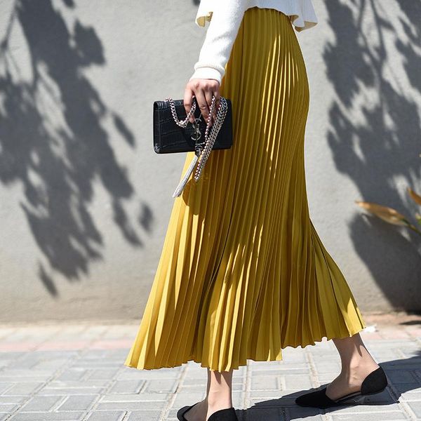 skirts womens vintage pleated midi long skirt female korean casual high waist chiffon jupe faldas 2021 autumn, Black
skirts womens vintage pleated midi long skirt female korean casual high waist chiffon jupe faldas 2021 autumn, Black