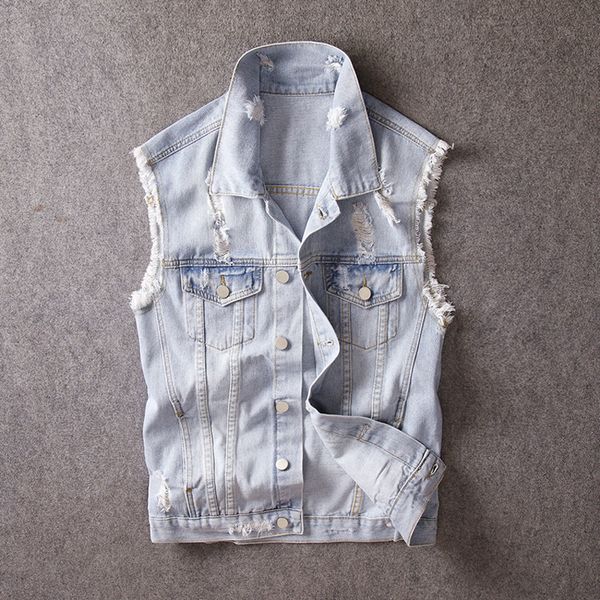 2021 new estilo coreano da moda colete retro luz azul destrudo rasgado namorado coletes jaquetas jeans sem mangas homens campus cy4f, Black;white
2021 new estilo coreano da moda colete retro luz azul destrudo rasgado namorado coletes jaquetas jeans sem mangas homens campus cy4f, Black;white