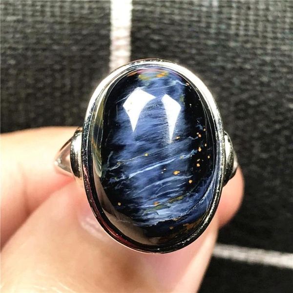 cluster rings 17x13mm natural blue pietersite ring jewelry for woman man silver sterling oval beads namibia energy stone adjustable, Golden;silver
cluster rings 17x13mm natural blue pietersite ring jewelry for woman man silver sterling oval beads namibia energy stone adjustable, Golden;silver