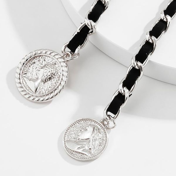 pendant necklaces 1pc necklace for women simple portrait charm chunky chain jewelry accessories arrivals, Silver
pendant necklaces 1pc necklace for women simple portrait charm chunky chain jewelry accessories arrivals, Silver