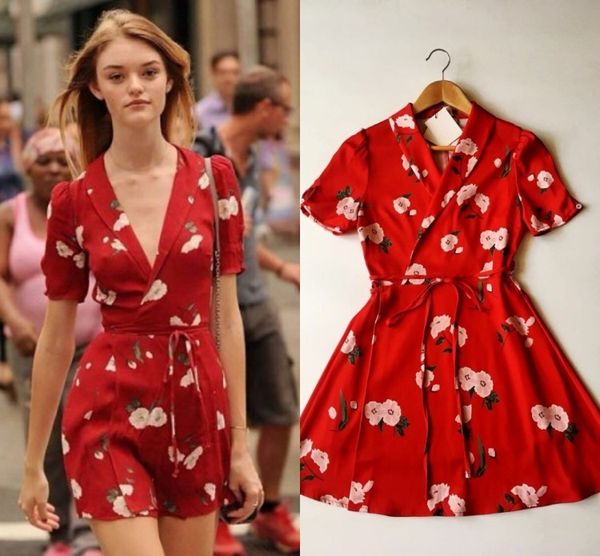 dress d version of the same sx wrap spring and summer 2021 red short skirt deep v-neck waist slim floral, White;black
dress d version of the same sx wrap spring and summer 2021 red short skirt deep v-neck waist slim floral, White;black