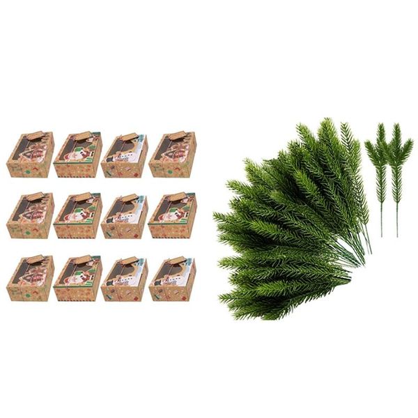 decorative flowers & wreaths 30pcs artificial pine needles green plant,fake greenery picks 12pcs kraft paper portable christmas gift box
decorative flowers & wreaths 30pcs artificial pine needles green plant,fake greenery picks 12pcs kraft paper portable christmas gift box