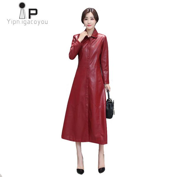 women's leather & faux woman long jacket black coat plus size autumn winter korean ladies fashion slim women pu 4xl5xl
women's leather & faux woman long jacket black coat plus size autumn winter korean ladies fashion slim women pu 4xl5xl