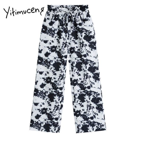 yitimuceng tie dye pants womens wide leg trouser spring summer high waist comfortable casual korean fashion streetwear 210601, Black;white
yitimuceng tie dye pants womens wide leg trouser spring summer high waist comfortable casual korean fashion streetwear 210601, Black;white