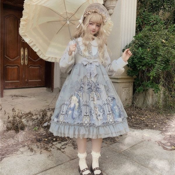 cute dress girls lolita op dress flouncing lace trim japanese harajuku kawaii long sleeves doll dress fairy vestidos 12513, Red
cute dress girls lolita op dress flouncing lace trim japanese harajuku kawaii long sleeves doll dress fairy vestidos 12513, Red