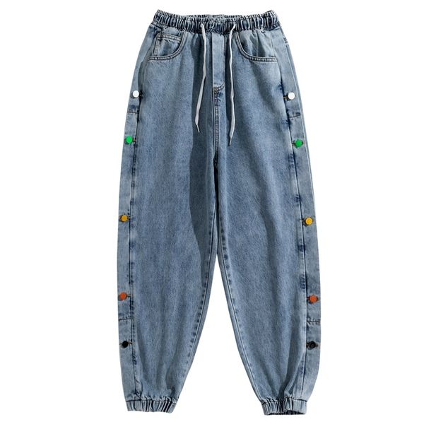 men's jeans men pants loose fit hop fashion streetwear denim trousers harajuku joggers fz99, Blue
men's jeans men pants loose fit hop fashion streetwear denim trousers harajuku joggers fz99, Blue