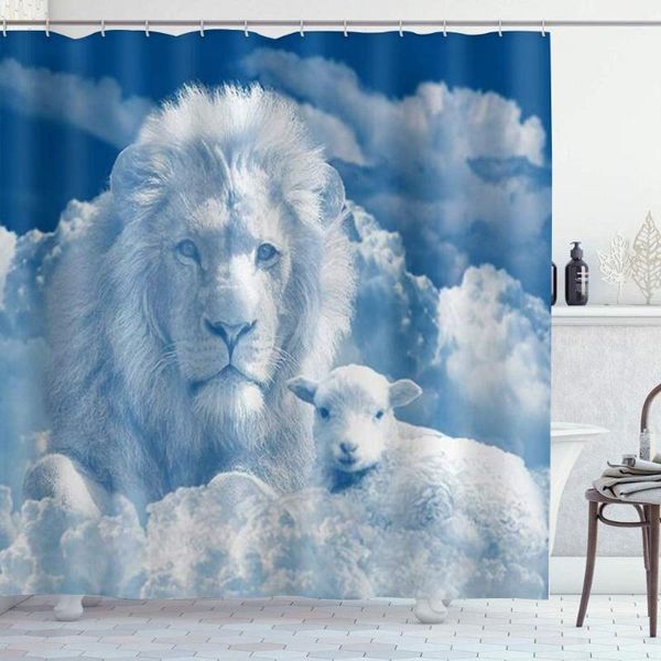 shower curtain white clouds creative funny lion and sheep polyester fabric waterproof bath curtains hooks included 72 x 72
shower curtain white clouds creative funny lion and sheep polyester fabric waterproof bath curtains hooks included 72 x 72