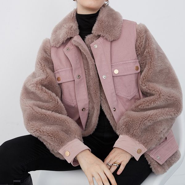 2021 new winter women faux lamb lether oversived coat sheep thick warm fur leather jacket casaco kgu5, Black
2021 new winter women faux lamb lether oversived coat sheep thick warm fur leather jacket casaco kgu5, Black
