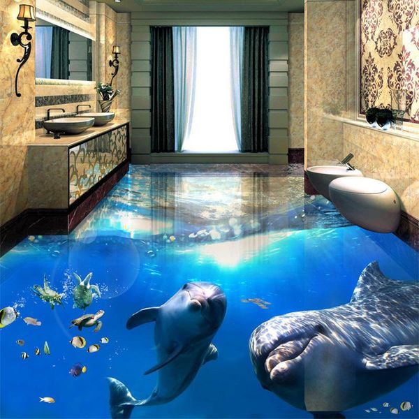 wallpapers custom self-adhesive floor mural wallpaper 3d underwater world dolphins painting sticker pvc wear non-slip papel de parede
wallpapers custom self-adhesive floor mural wallpaper 3d underwater world dolphins painting sticker pvc wear non-slip papel de parede