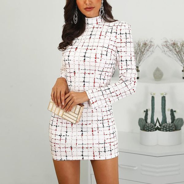 casual dresses office lady spring plaid print work dress ladies long sleeve mini pencil bodycon, Black;gray
casual dresses office lady spring plaid print work dress ladies long sleeve mini pencil bodycon, Black;gray