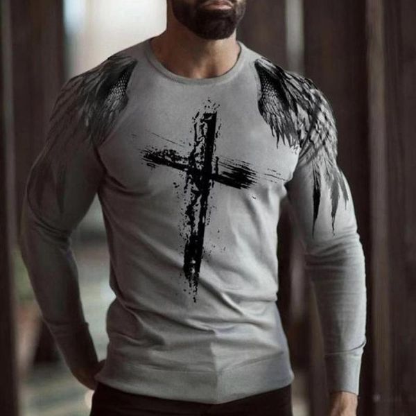 men's t-shirts spring autumn fashion men tee shirt casual long sleeve o neck pullover male retro cross print t-shirt streetwear 3xl, White;black
men's t-shirts spring autumn fashion men tee shirt casual long sleeve o neck pullover male retro cross print t-shirt streetwear 3xl, White;black