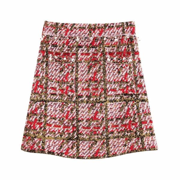 skirts fall 2021 women's clothes retro-vintage mixed chequer small fragrance wool blended nail-beaded fashion knitted miniskirt, Black
skirts fall 2021 women's clothes retro-vintage mixed chequer small fragrance wool blended nail-beaded fashion knitted miniskirt, Black