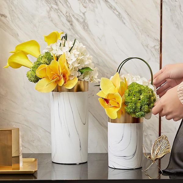 vases european style marbled ceramic vase white cylindrical dried flower crafts living room decoration counterhome
vases european style marbled ceramic vase white cylindrical dried flower crafts living room decoration counterhome