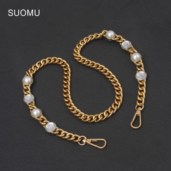 bag parts & accessories designer beaded pearls chain strap gold metal for handbag replacement hardware quality, Black
bag parts & accessories designer beaded pearls chain strap gold metal for handbag replacement hardware quality, Black