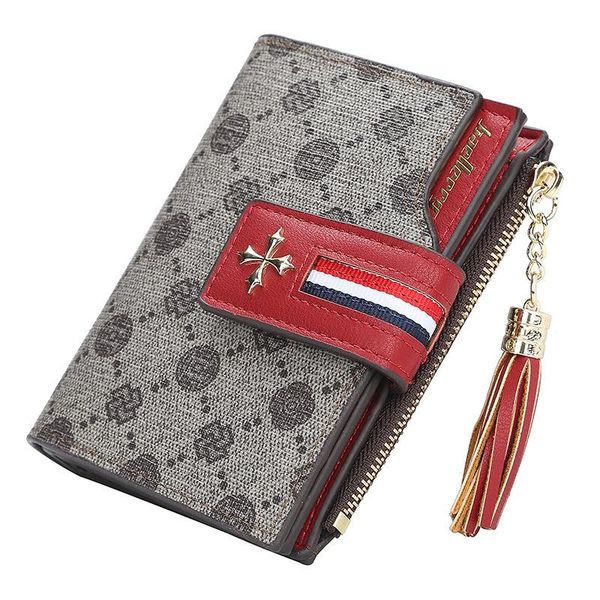 wallets tassels wallet women hasp leather short quality coin purse button with s holder, Red;black
wallets tassels wallet women hasp leather short quality coin purse button with s holder, Red;black