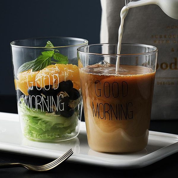 2pcs glass cups good morning drinking glasses breakfast juice milk cup large glass cup beer coffee mug for couples drinkware
2pcs glass cups good morning drinking glasses breakfast juice milk cup large glass cup beer coffee mug for couples drinkware
