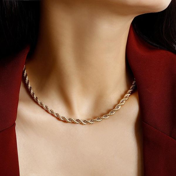 chains ypay ladies necklace punk style single-layer twist chain simple casual accessories -selling trendy jewelry gifts for family, Silver
chains ypay ladies necklace punk style single-layer twist chain simple casual accessories -selling trendy jewelry gifts for family, Silver