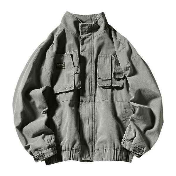 men's jackets spring labor jacket trendy retro stand collar versatile personality casual coat, Black;brown
men's jackets spring labor jacket trendy retro stand collar versatile personality casual coat, Black;brown