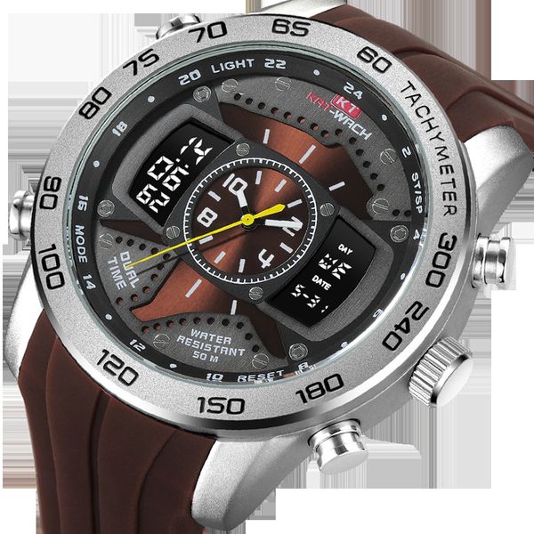 brand luxury watches classic fashion watch designer watch kt714 men's outdoor sports luminous depth waterproof electronic quartz, Slivery;brown
brand luxury watches classic fashion watch designer watch kt714 men's outdoor sports luminous depth waterproof electronic quartz, Slivery;brown
